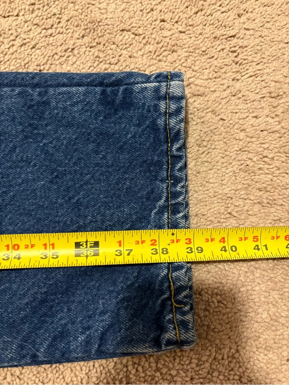 L.L. Bean Men's Heavyweight  Flannel Lined Cotton Outdoor Blue Jeans